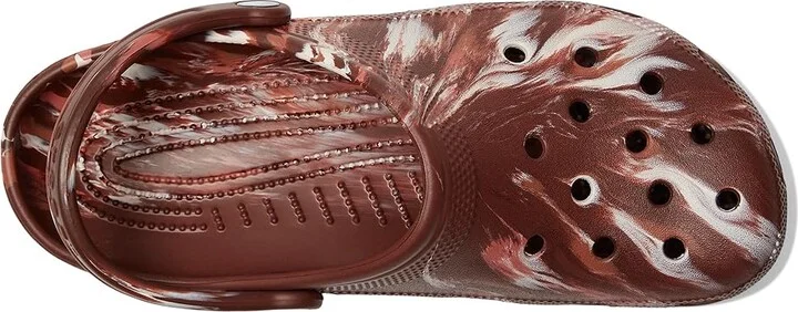 Crocs Classic Marbled Tie-Dye Clog Clog Shoes Dark Clay/Multi : Men's 5 - Women's 7 Medium, Synthetic - Image 2