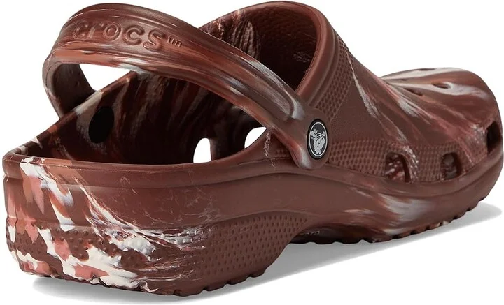 Crocs Classic Marbled Tie-Dye Clog Clog Shoes Dark Clay/Multi : Men's 5 - Women's 7 Medium, Synthetic - Image 4