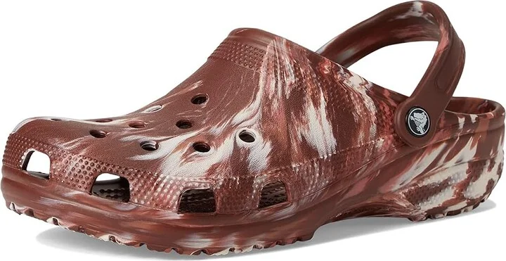 Crocs Classic Marbled Tie-Dye Clog Clog Shoes Dark Clay/Multi : Men's 5 - Women's 7 Medium, Synthetic - Image 5