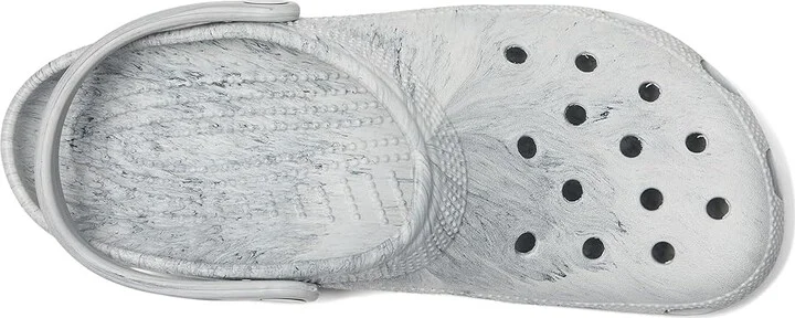 Crocs Classic Marbled Tie-Dye Clog Clog Shoes Grey Swirl : Men's 12 - Women's 14 Medium, Synthetic - Image 2
