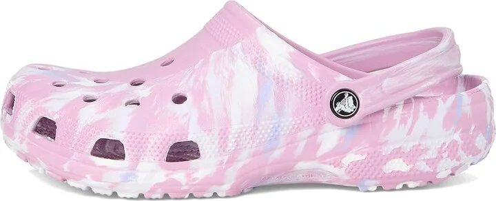 Crocs Classic Marbled Tie-Dye Clog Clog Shoes Hydrangea/Multi : Men's 5 - Women's 7 Medium, Synthetic - Image 6