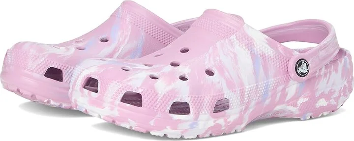 Crocs Classic Marbled Tie-Dye Clog Clog Shoes Hydrangea/Multi : Men's 5 - Women's 7 Medium, Synthetic