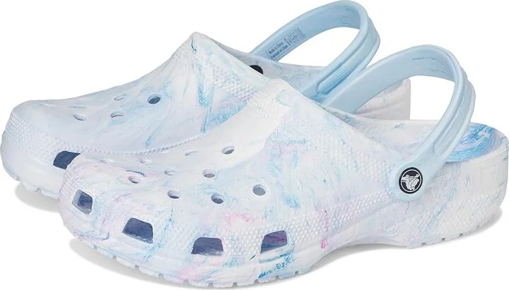 Crocs Classic Marbled Tie-Dye Clog Clog Shoes Oxygen Swirl : Men's 13 - Women's 15 Medium, Synthetic