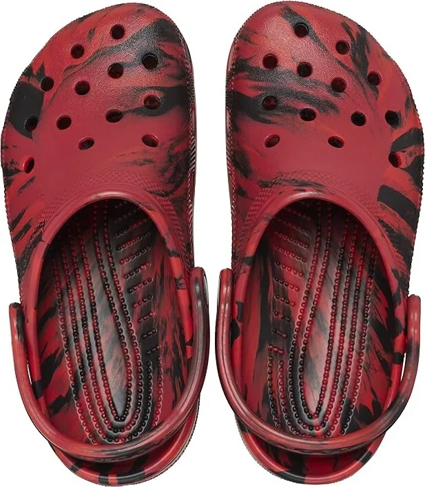 Crocs Classic Marbled Tie-Dye Clog Clog Shoes Pepper/Black : Men's 13 - Women's 15 Medium, Synthetic - Image 2