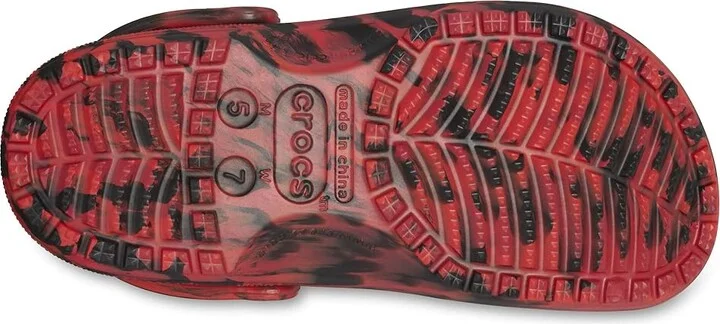 Crocs Classic Marbled Tie-Dye Clog Clog Shoes Pepper/Black : Men's 13 - Women's 15 Medium, Synthetic - Image 3