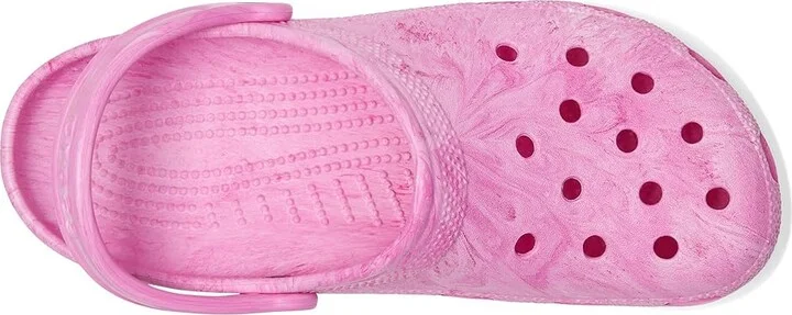 Crocs Classic Marbled Tie-Dye Clog Clog Shoes Pink Swirl : Men's 6 - Women's 8 Medium, Synthetic - Image 2