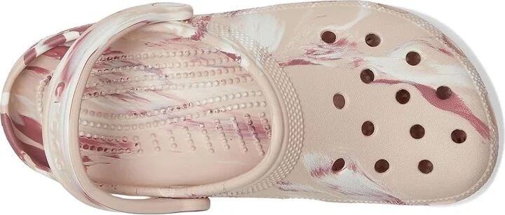 Crocs Classic Marbled Tie-Dye Clog Clog Shoes Quartz/Multi : Men's 2 - Women's 4 Medium, Synthetic - Image 2