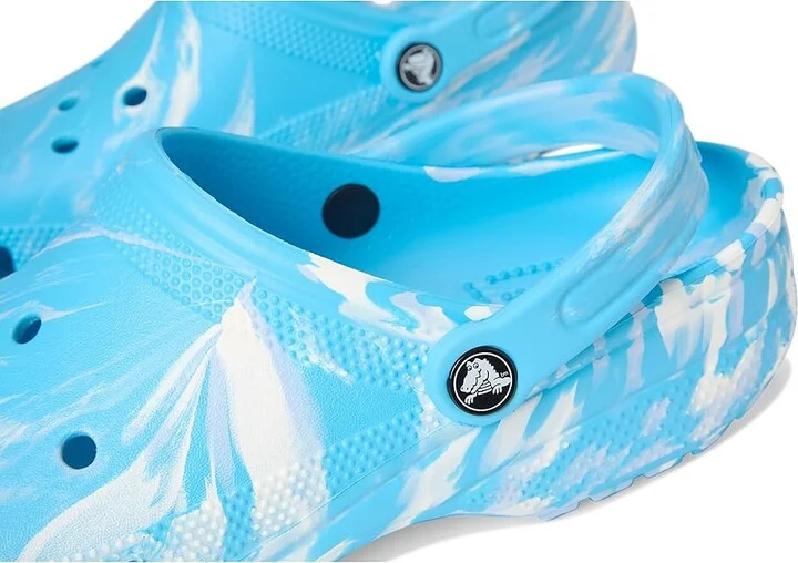 Crocs Classic Marbled Tie-Dye Clog Clog Shoes Tinted Glass/Multi : Men's 6 - Women's 8 Medium, Synthetic - Image 7
