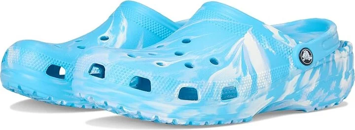 Crocs Classic Marbled Tie-Dye Clog Clog Shoes Tinted Glass/Multi : Men's 6 - Women's 8 Medium, Synthetic
