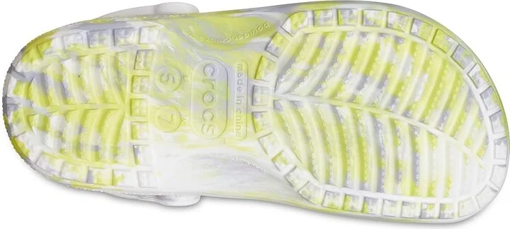 Crocs Classic Marbled Tie-Dye Clog Clog Shoes White/Microchip : Men's 10 - Women's 12 Medium, Synthetic - Image 3