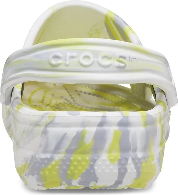 Crocs Classic Marbled Tie-Dye Clog Clog Shoes White/Microchip : Men's 10 - Women's 12 Medium, Synthetic - Image 4