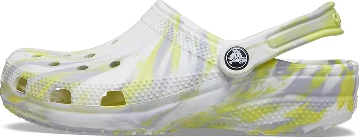 Crocs Classic Marbled Tie-Dye Clog Clog Shoes White/Microchip : Men's 10 - Women's 12 Medium, Synthetic - Image 5