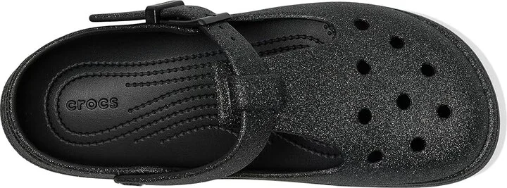 Crocs Classic Mary Jane Clogs Slippers Black Glitter : Men's 7 - Women's 9 Medium, EVA - Image 2