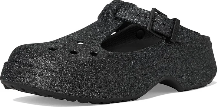 Crocs Classic Mary Jane Clogs Slippers Black Glitter : Men's 7 - Women's 9 Medium, EVA - Image 5