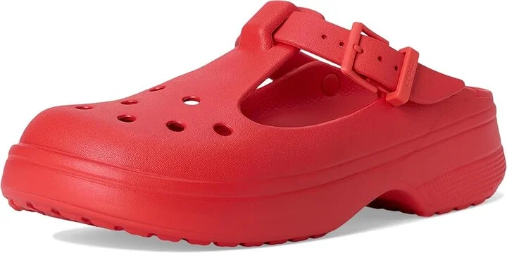 Crocs Classic Mary Jane Clogs Slippers Cherry Red : Men's 2 - Women's 4 Medium, EVA - Image 5