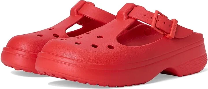 Crocs Classic Mary Jane Clogs Slippers Cherry Red : Men's 2 - Women's 4 Medium, EVA