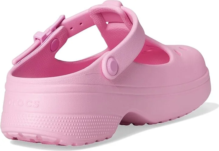 Crocs Classic Mary Jane Clogs Slippers Pink Tweed : Men's 6 - Women's 8 Medium, EVA - Image 4