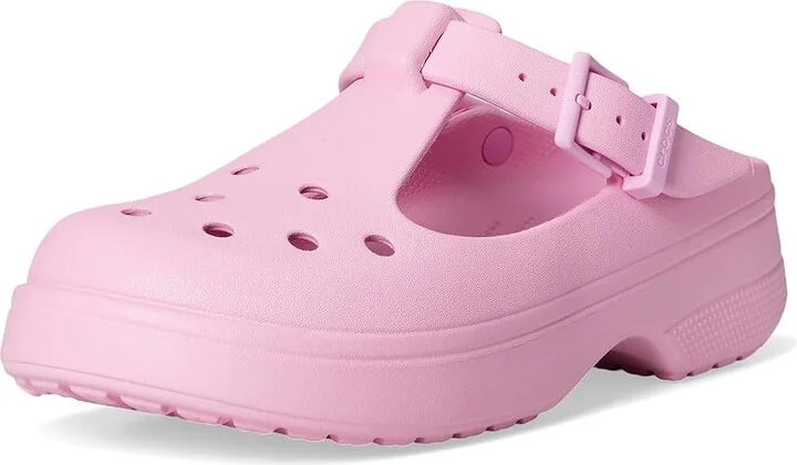 Crocs Classic Mary Jane Clogs Slippers Pink Tweed : Men's 6 - Women's 8 Medium, EVA - Image 5