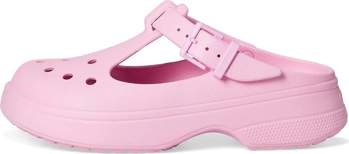 Crocs Classic Mary Jane Clogs Slippers Pink Tweed : Men's 6 - Women's 8 Medium, EVA - Image 6