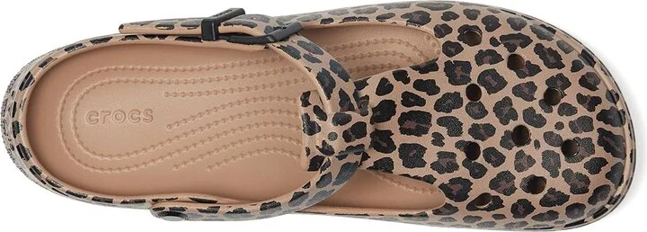 Crocs Classic Mary Jane Clogs Slippers Sepia/Leopard : Men's 7 - Women's 9 Medium, EVA - Image 2