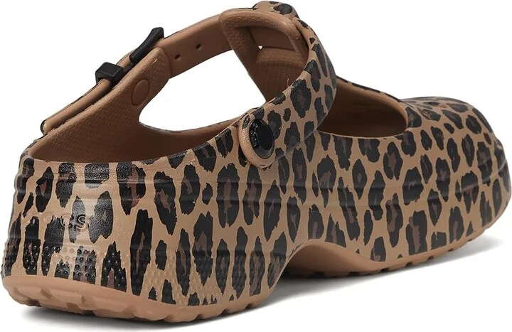 Crocs Classic Mary Jane Clogs Slippers Sepia/Leopard : Men's 7 - Women's 9 Medium, EVA - Image 4