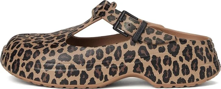 Crocs Classic Mary Jane Clogs Slippers Sepia/Leopard : Men's 7 - Women's 9 Medium, EVA - Image 6