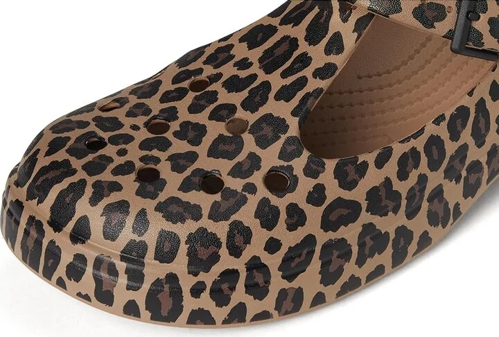 Crocs Classic Mary Jane Clogs Slippers Sepia/Leopard : Men's 7 - Women's 9 Medium, EVA - Image 7