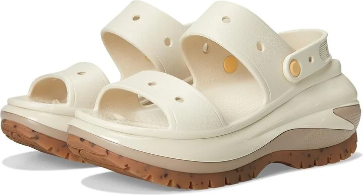 Crocs Classic Mega Crush Sandal Shoes Taupe : Men's 9 - Women's 11 Medium, Synthetic