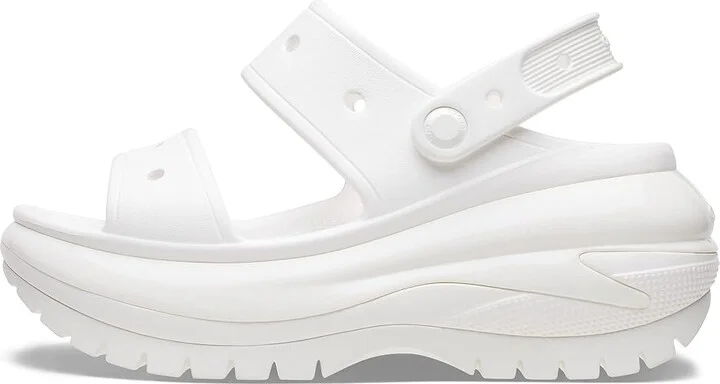 Crocs Classic Mega Crush Sandal Shoes White : Men's 7 - Women's 9 Medium, Synthetic - Image 5