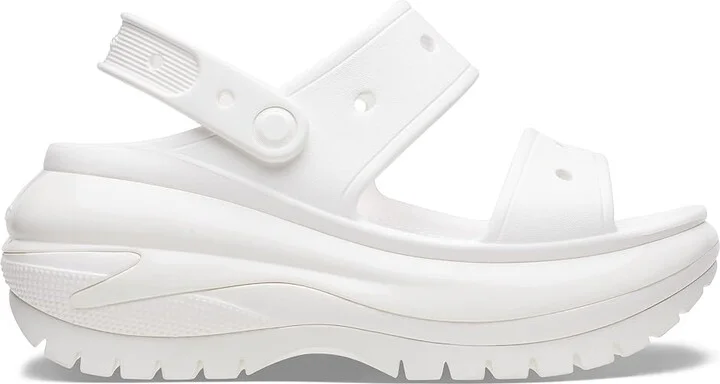Crocs Classic Mega Crush Sandal Shoes White : Men's 7 - Women's 9 Medium, Synthetic - Image 6