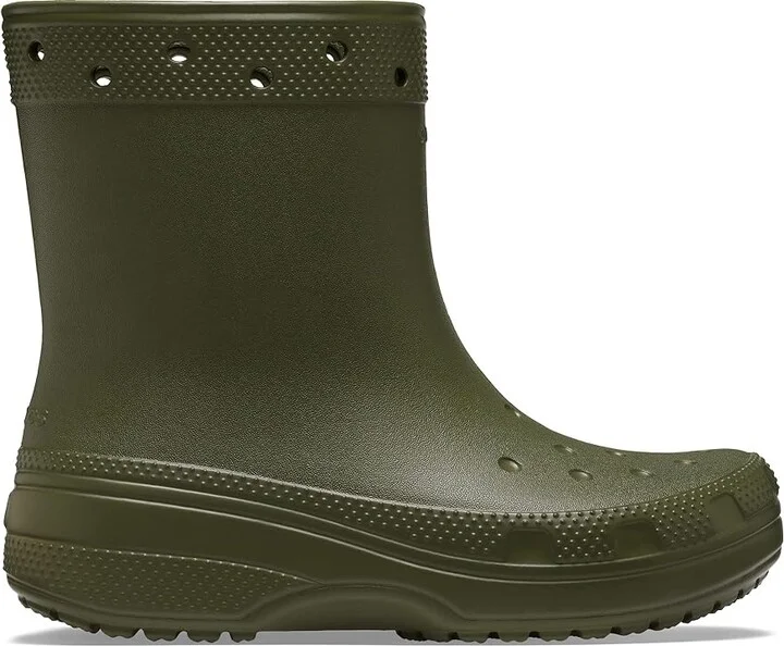 Crocs Classic Rain Boot Shoes Army Green : Men's 2 - Women's 4 Medium - Image 2