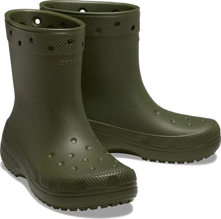 Crocs Classic Rain Boot Shoes Army Green : Men's 2 - Women's 4 Medium - Image 3