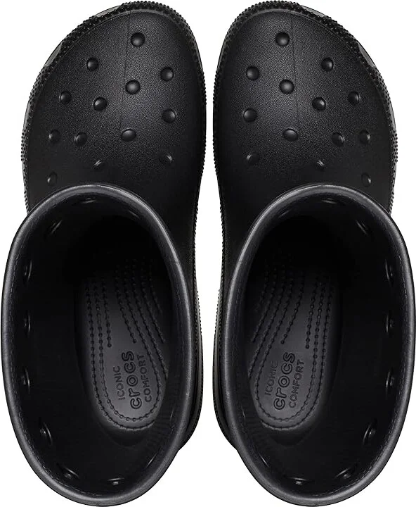 Crocs Classic Rain Boot Shoes Black : Men's 2 - Women's 4 Medium - Image 2