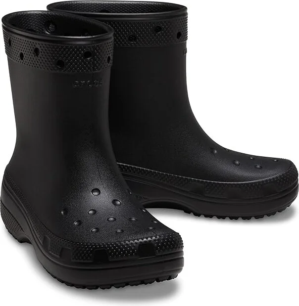 Crocs Classic Rain Boot Shoes Black : Men's 2 - Women's 4 Medium