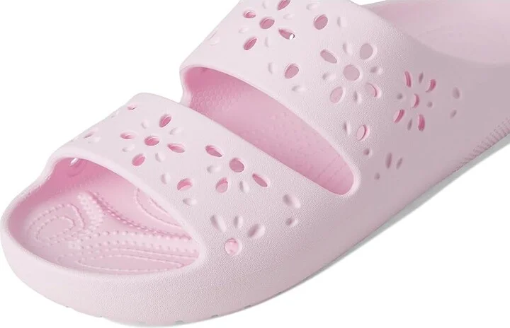 Crocs Classic Sandals 2.0 with Floral Cutout Design Sandals Pink Milk : Men's 5 - Women's 7 Medium, Synthetic - Image 7