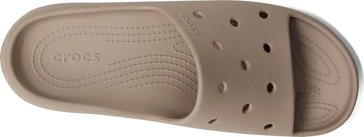 Crocs Classic Slide 2.0 Shoes Taupe : Men's 10 - Women's 12 Medium - Image 2