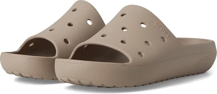 Crocs Classic Slide 2.0 Shoes Taupe : Men's 10 - Women's 12 Medium