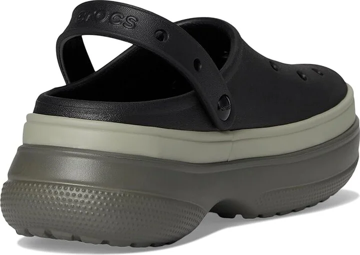 Crocs Classic Stacked Clogs Platform Platform Clog Shoes Black : Men's 6 - Women's 8 Medium, EVA - Image 4