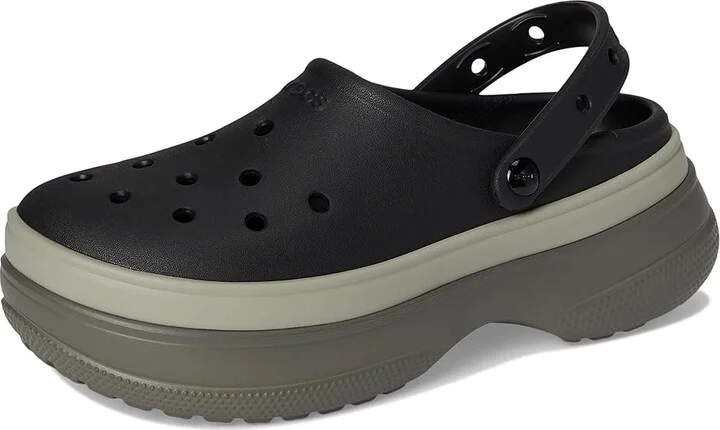 Crocs Classic Stacked Clogs Platform Platform Clog Shoes Black : Men's 6 - Women's 8 Medium, EVA - Image 5