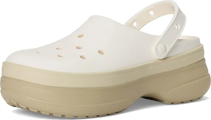 Crocs Classic Stacked Clogs Platform Platform Clog Shoes Chalk : Men's 7 - Women's 9 Medium, EVA - Image 5