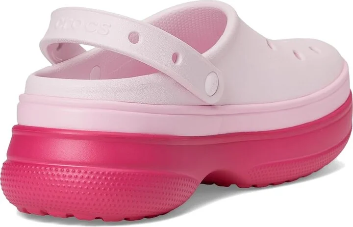 Crocs Classic Stacked Clogs Platform Platform Clog Shoes Dragon Fruit : Men's 2 - Women's 4 Medium, EVA - Image 4