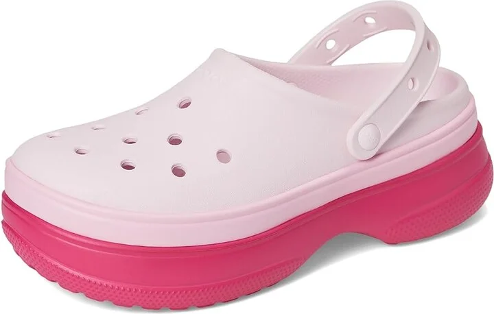 Crocs Classic Stacked Clogs Platform Platform Clog Shoes Dragon Fruit : Men's 2 - Women's 4 Medium, EVA - Image 5