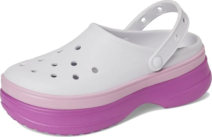Crocs Classic Stacked Clogs Platform Platform Clog Shoes Grapeberry : Men's 5 - Women's 7 Medium, EVA - Image 5