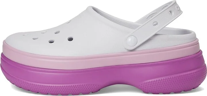 Crocs Classic Stacked Clogs Platform Platform Clog Shoes Grapeberry : Men's 5 - Women's 7 Medium, EVA - Image 6