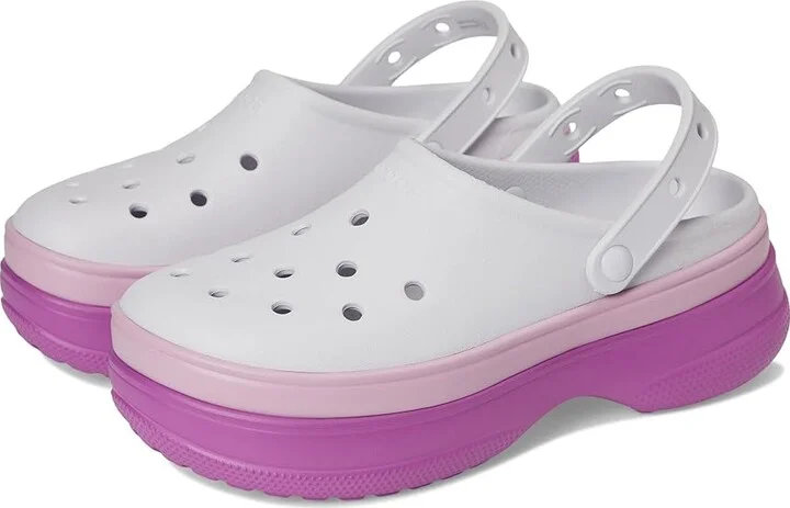 Crocs Classic Stacked Clogs Platform Platform Clog Shoes Grapeberry : Men's 5 - Women's 7 Medium, EVA