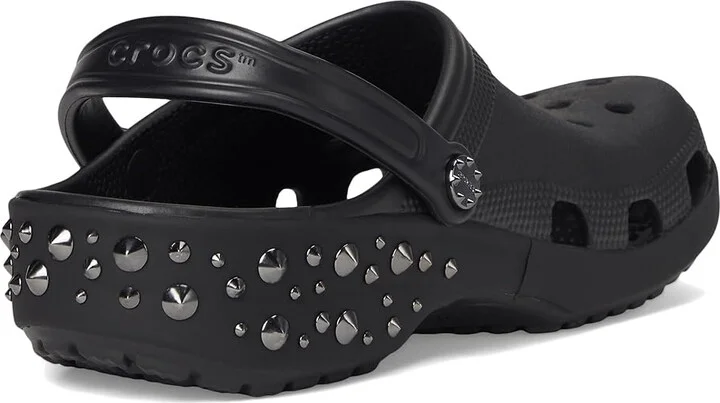 Crocs Classic Studded Clog Clog Shoes Black : Men's 3 - Women's 5 Medium, Synthetic - Image 4