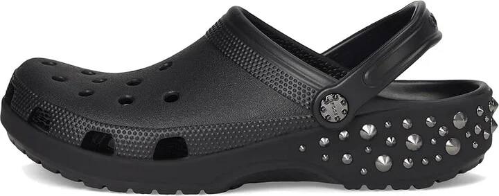 Crocs Classic Studded Clog Clog Shoes Black : Men's 3 - Women's 5 Medium, Synthetic - Image 6