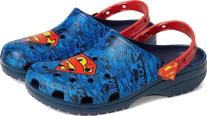 Crocs Classic Superman Clog Slippers : Men's 2 - Women's 4 Medium, EVA