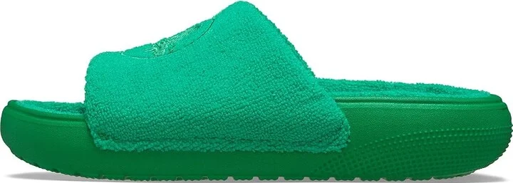 Crocs Classic Towel Slide Sandals Green Ivy : Men's 6 - Women's 8 Medium, Synthetic - Image 5
