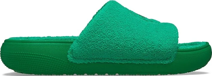 Crocs Classic Towel Slide Sandals Green Ivy : Men's 6 - Women's 8 Medium, Synthetic - Image 6